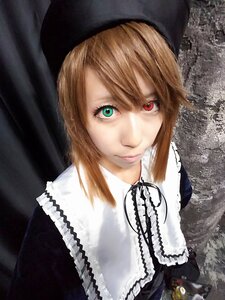 Rating: Safe Score: 0 Tags: 1girl black_headwear blonde_hair closed_mouth dress frills green_eyes hat heterochromia lips looking_at_viewer red_eyes short_hair solo souseiseki upper_body User: admin