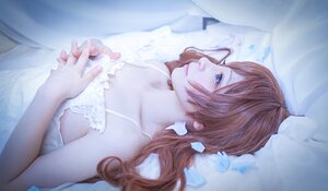 Rating: Safe Score: 0 Tags: 1girl bare_shoulders blue_eyes blurry brown_hair depth_of_field dress lips long_hair low_ponytail own_hands_together ponytail profile solo suiseiseki upper_body User: admin