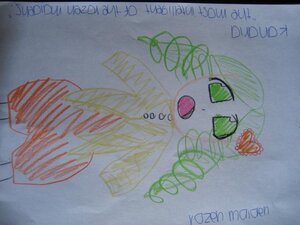 Rating: Safe Score: 0 Tags: 1girl blonde_hair bug butterfly colored_pencil_(medium) green_eyes image insect kanaria letterboxed no_humans open_mouth photo solo traditional_media User: admin