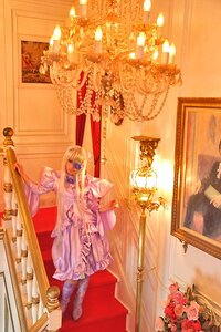 Rating: Safe Score: 0 Tags: 1girl barasuishou blonde_hair chandelier dress flower indoors red_flower rose solo User: admin