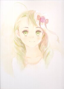 Rating: Safe Score: 0 Tags: 1girl ahoge blonde_hair blush closed_mouth flower green_eyes hair_flower hair_ornament image kanaria long_hair looking_at_viewer portrait smile solo striped striped_background vertical_stripes User: admin
