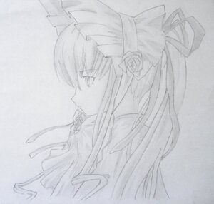 Rating: Safe Score: 0 Tags: 1girl auto_tagged bow flower hair_bow hair_tubes hakurei_reimu image long_hair monochrome profile shinku sketch solo traditional_media User: admin
