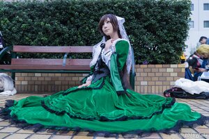 Rating: Safe Score: 0 Tags: 3girls blonde_hair brick_wall brown_hair dress fence frills green_dress long_hair long_sleeves multiple_girls outdoors sitting solo suiseiseki tile_floor tiles User: admin