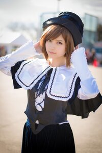 Rating: Safe Score: 0 Tags: 1girl 3d black_skirt blurry blurry_background brown_hair capelet closed_mouth depth_of_field hat lips long_sleeves looking_at_viewer outdoors photo short_hair skirt solo souseiseki User: admin