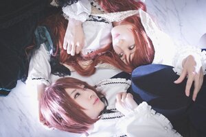 Rating: Safe Score: 0 Tags: 2girls chain dress frills hat hat_removed headwear_removed holding_clothes holding_hat jewelry lips long_hair long_sleeves multiple_cosplay multiple_girls realistic ring siblings sisters souseiseki tagme top_hat twins User: admin