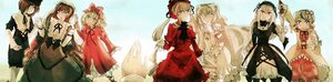 Rating: Safe Score: 0 Tags: 6+girls blonde_hair blue_eyes bow choker dress hair_ornament hat image long_hair multiple multiple_girls pink_bow shinku tagme User: admin