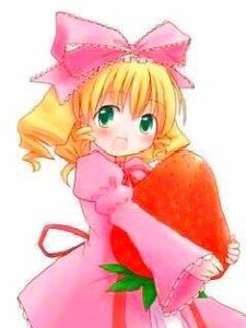 Rating: Safe Score: 0 Tags: 1girl blonde_hair blush bow dress green_eyes hina_ichigo hinaichigo image long_sleeves looking_at_viewer pink_bow pink_dress puffy_short_sleeves puffy_sleeves red_bow red_dress simple_background solo white_background User: admin