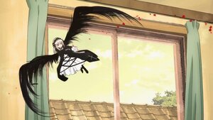 Rating: Safe Score: 0 Tags: 1girl black_dress black_wings curtains dress feathered_wings flower hairband image long_hair long_sleeves rose silver_hair solo suigintou window wings User: admin