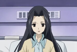Rating: Safe Score: 0 Tags: 1girl black_hair collared_shirt human image indoors kakizaki_megu long_hair looking_at_viewer screenshot shirt solo upper_body User: admin