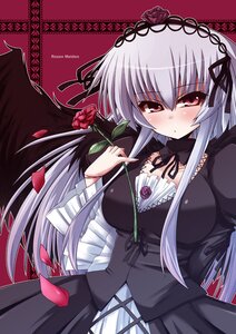Rating: Safe Score: 0 Tags: 1girl auto_tagged bad_id bad_pixiv_id black_dress blush breasts choker cleavage doll_joints dress flower frills gothic_lolita hairband image joints large_breasts lolita_fashion long_hair long_sleeves petals purple_flower purple_rose red_eyes red_flower red_rose ribbon rose rozen_maiden shinshin silver_hair solo suigintou wings User: admin