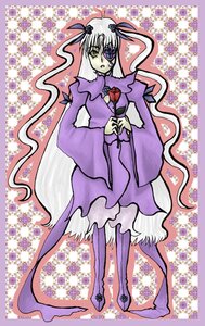 Rating: Safe Score: 0 Tags: 1girl ahoge barasuishou dress flower full_body hair_ribbon image long_hair long_sleeves pantyhose purple_dress ribbon solo standing User: admin