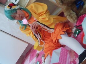 Rating: Safe Score: 0 Tags: 1girl blurry closed_eyes depth_of_field dress dutch_angle food hair_ornament indoors kanaria pantyhose sitting solo white_legwear wide_sleeves User: admin