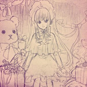 Rating: Safe Score: 0 Tags: 1girl auto_tagged bow brown_theme dress frills image lineart long_hair long_sleeves monochrome ribbon shinku solo stuffed_animal teddy_bear very_long_hair User: admin