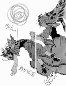 Rating: Safe Score: 0 Tags: 1boy greyscale image long_hair monochrome pair souseiseki suiseiseki User: admin