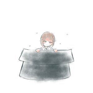 Rating: Safe Score: 0 Tags: 1girl blush brown_hair flying_sweatdrops image in_container neck_ribbon shirt short_hair simple_background solo souseiseki white_background white_shirt User: admin