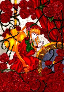 Rating: Safe Score: 0 Tags: 1girl blonde_hair bonnet closed_eyes dress flower hat image lolita_fashion long_hair orange_flower pink_rose plant purple_rose red_flower red_rose red_theme rose rose_petals shinku solo thorns vines yellow_flower yellow_rose User: admin