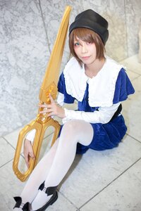 Rating: Safe Score: 0 Tags: 1girl brown_hair dress hat instrument lips long_sleeves pantyhose short_hair sitting solo souseiseki white_legwear User: admin