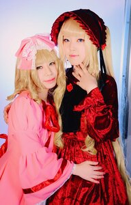 Rating: Safe Score: 0 Tags: 2girls bangs blonde_hair blue_eyes bonnet dress lips long_hair looking_at_viewer multiple_cosplay multiple_girls realistic siblings sisters smile tagme twins User: admin
