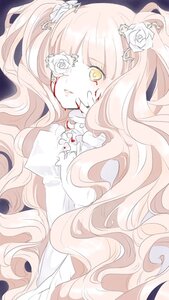 Rating: Safe Score: 0 Tags: 1girl blonde_hair blood dress flower frills hair_flower hair_ornament image kirakishou long_hair pink_hair rose solo two_side_up ultimate_madoka very_long_hair wavy_hair white_flower white_rose yellow_eyes User: admin