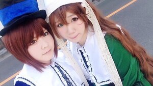 Rating: Safe Score: 0 Tags: 2girls bangs blue_eyes brown_eyes brown_hair closed_mouth hat head_scarf long_hair looking_at_viewer multiple_cosplay multiple_girls short_hair siblings sisters smile souseiseki suiseiseki tagme twins User: admin