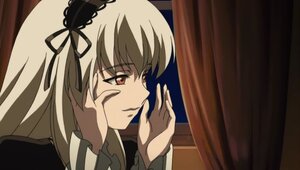 Rating: Safe Score: 0 Tags: 1girl bangs black_dress black_ribbon closed_mouth curtains dress eyebrows_visible_through_hair frilled_sleeves frills hairband image indoors long_hair long_sleeves red_eyes ribbon solo suigintou window User: admin