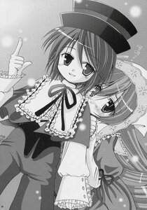 Rating: Safe Score: 0 Tags: 2girls blush doujinshi doujinshi_#39 dress frills greyscale hat image index_finger_raised long_hair long_sleeves looking_at_viewer monochrome multiple multiple_girls ribbon siblings sisters smile souseiseki suiseiseki twins very_long_hair User: admin