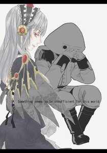 Rating: Safe Score: 0 Tags: 1girl boots gloves hat image joints knee_boots long_hair military military_uniform red_eyes silver_hair solo striped stuffed_animal suigintou uniform User: admin