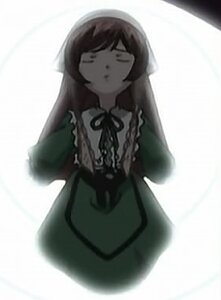 Rating: Safe Score: 0 Tags: 1girl backlighting bangs brown_hair closed_eyes closed_mouth dress facing_viewer image long_hair long_sleeves simple_background solo striped suiseiseki User: admin