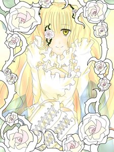 Rating: Safe Score: 0 Tags: 1girl ahoge blonde_hair flower image kirakishou pink_flower pink_rose purple_rose rose smile solo thorns white_flower white_rose yellow_eyes yellow_rose User: admin