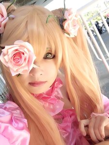 Rating: Safe Score: 0 Tags: 1girl blonde_hair bow bowtie flower hair_flower hair_ornament kirakishou long_hair looking_at_viewer pink_flower pink_neckwear pink_rose rose solo User: admin