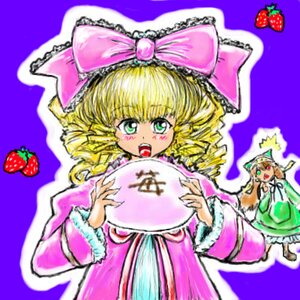 Rating: Safe Score: 0 Tags: 2girls apple blonde_hair bow dress drill_hair food frills fruit green_dress green_eyes heterochromia hina_ichigo hinaichigo image long_hair long_sleeves looking_at_viewer multiple_girls oekaki open_mouth pink_bow red_eyes solo strawberry suiseiseki wings User: admin