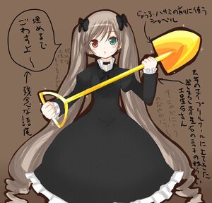 Rating: Safe Score: 0 Tags: 1girl auto_tagged blue_eyes bow brown_hair dress frills hair_bow heterochromia holding image long_hair long_sleeves looking_at_viewer red_eyes simple_background solo suiseiseki very_long_hair User: admin