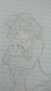 Rating: Safe Score: 0 Tags: 1girl bow hair_bow hakurei_reimu hinaichigo image kirisame_marisa monochrome rain sketch smile solo traditional_media User: admin