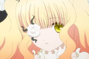 Rating: Safe Score: 0 Tags: 1girl auto_tagged bangs blonde_hair face flower image kirakishou long_hair rose simple_background smile solo white_flower white_rose yellow_eyes User: admin