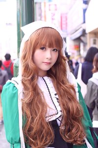 Rating: Safe Score: 0 Tags: 1girl bangs blurry blurry_background blurry_foreground brown_hair depth_of_field green_dress lips long_hair looking_at_viewer photo solo suiseiseki upper_body User: admin