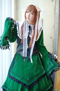 Rating: Safe Score: 0 Tags: 1girl 3d blue_eyes brown_hair dress frills green_dress lips pantyhose photo solo suiseiseki User: admin