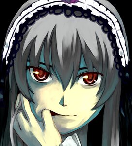 Rating: Safe Score: 3 Tags: 1girl black_background choker close-up eyebrows_visible_through_hair face frilled_hairband hairband image lolita_fashion lolita_hairband looking_at_viewer red_eyes simple_background solo suigintou User: admin