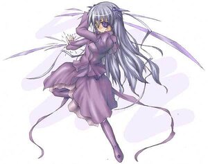 Rating: Safe Score: 0 Tags: 1girl barasuishou blush dress full_body hair_ornament image long_hair long_sleeves looking_at_viewer pantyhose puffy_sleeves purple_dress solo vertical_stripes very_long_hair User: admin
