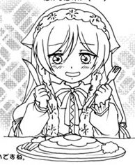 Rating: Safe Score: 0 Tags: 1girl blush food fork greyscale holding_fork holding_knife image knife long_hair long_sleeves monochrome plate rice smile solo suiseiseki table User: admin