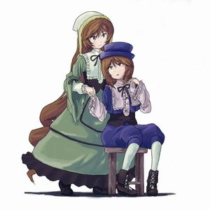 Rating: Safe Score: 0 Tags: 2girls blue_dress boots brown_hair dress frills green_dress green_eyes hat heterochromia image long_hair long_sleeves multiple_girls open_mouth pair pantyhose red_eyes short_hair siblings sisters sitting smile souseiseki suiseiseki twins very_long_hair User: admin
