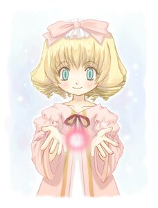 Rating: Safe Score: 0 Tags: 1girl aqua_eyes bangs blonde_hair blush bow dress drill_hair hina_ichigo hinaichigo image long_sleeves looking_at_viewer pink_bow pink_dress ribbon short_hair smile solo upper_body User: admin