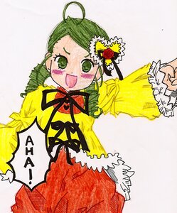 Rating: Safe Score: 0 Tags: 1girl :d ahoge bloomers blush dress drill_hair flower frills green_eyes green_hair hair_ornament image kanaria long_sleeves open_mouth ribbon smile solo twin_drills underwear yellow_dress User: admin