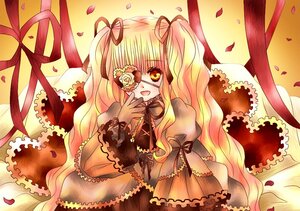 Rating: Safe Score: 0 Tags: 1girl blonde_hair dress eyepatch flower frills hair_ribbon image kirakishou long_hair open_mouth petals ribbon rose rose_petals smile solo twintails very_long_hair yellow_eyes User: admin