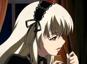 Rating: Safe Score: 0 Tags: 1girl bangs black_choker black_ribbon choker dress hair_ribbon hairband half-closed_eyes image long_hair long_sleeves profile ribbon solo suigintou User: admin