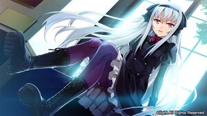 Rating: Safe Score: 0 Tags: 1girl black_footwear boots bow cross-laced_footwear dress dutch_angle frills gloves hair_bow hairband image knee_boots long_hair looking_at_viewer pantyhose pink_eyes purple_eyes purple_legwear sitting smile solo suigintou window User: admin