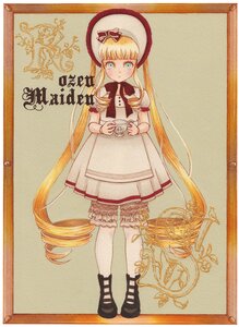 Rating: Safe Score: 0 Tags: 1girl bangs blonde_hair blue_eyes blunt_bangs bow cup dress full_body image long_hair looking_at_viewer puffy_short_sleeves shinku shoes short_sleeves solo standing striped very_long_hair User: admin