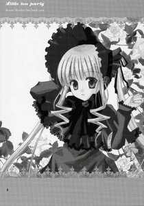 Rating: Safe Score: 0 Tags: 1girl doujinshi doujinshi_#22 dress flower greyscale image long_hair long_sleeves looking_at_viewer monochrome multiple rose shinku solo twintails umbrella User: admin