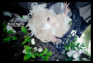 Rating: Safe Score: 0 Tags: 1girl auto_tagged black_border blonde_hair blue_eyes dress flower kirakishou letterboxed lips long_hair rose solo white_flower white_rose User: admin