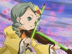 Rating: Safe Score: 0 Tags: 1girl dress flower frills green_eyes green_hair hair_ornament image kanaria long_sleeves petals rose solo upper_body yellow_dress User: admin