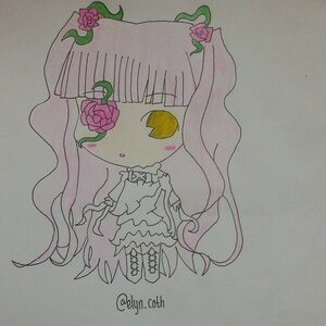Rating: Safe Score: 0 Tags: 1girl bangs dress flower full_body hair_ornament image kirakishou long_hair no_nose pink_flower pink_rose plant red_flower red_rose rose solo thorns traditional_media twitter_username vines User: admin
